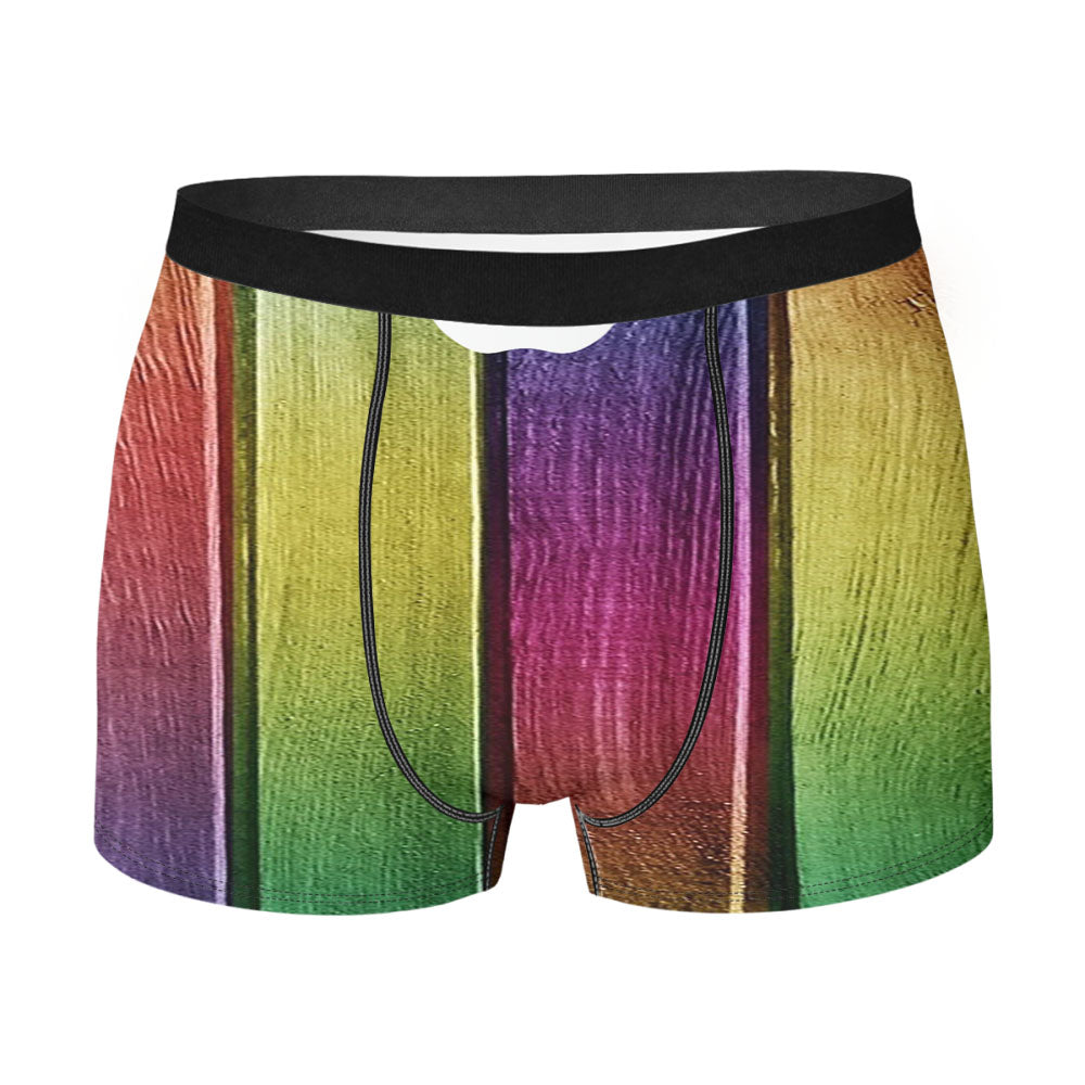 Colorful Wood Background Men'S Boxer Briefs