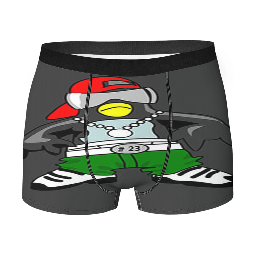 Cool Penguin Clip Art Grey Men'S Boxer Briefs