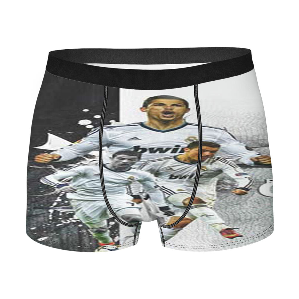 Cristiano Ronaldo Split Wallpaper Men'S Boxer Briefs