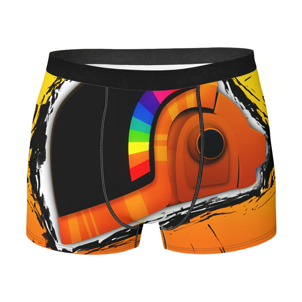 Daft Punk Helmet Orange Men'S Boxer Briefs