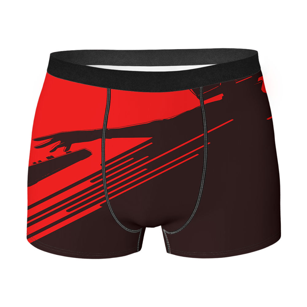 Daft Punk Red Vector Men'S Boxer Briefs