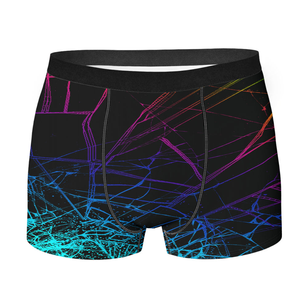 Damaged Rupture Cracked Out Black Men'S Boxer Briefs