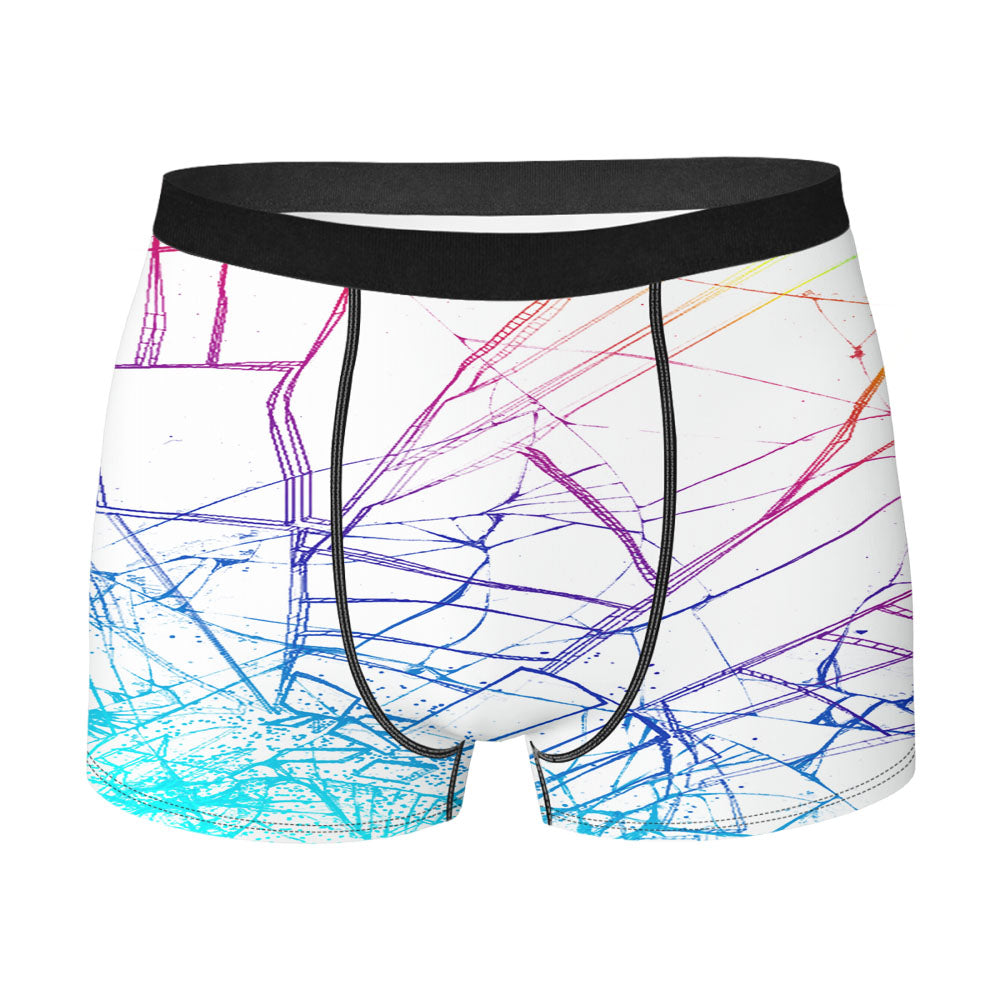 Damaged Rupture Cracked Out White Men'S Boxer Briefs