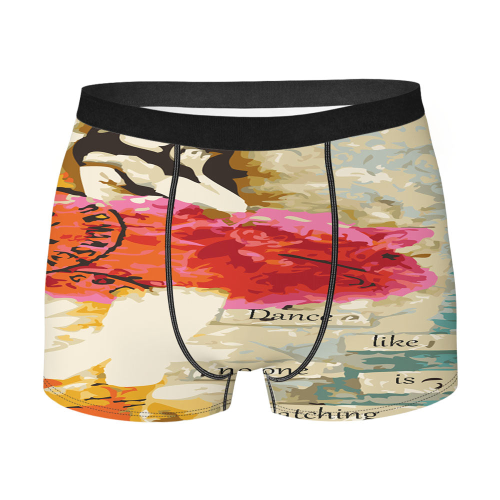 Dance Like No One Is Watching Altered Art Collage Ballerina Men'S Boxer Briefs