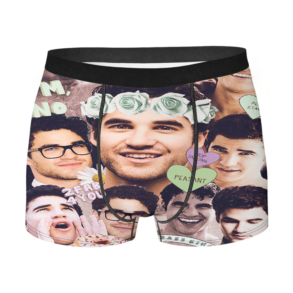 Darren Criss Topman Collage 2 Men'S Boxer Briefs