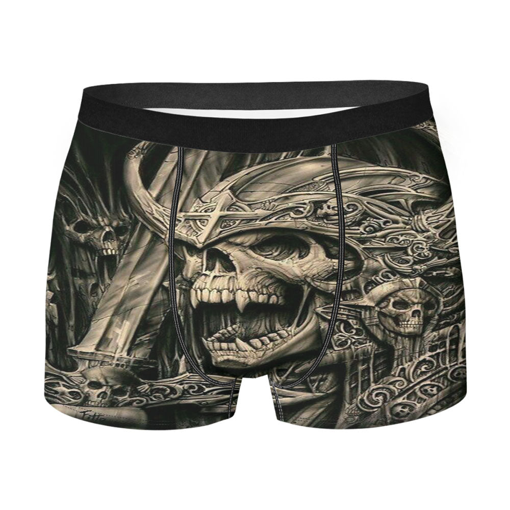 Death Skull Gold Men'S Boxer Briefs