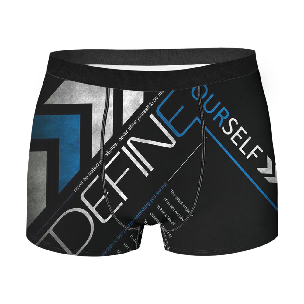 Define Yourself Blue Men'S Boxer Briefs