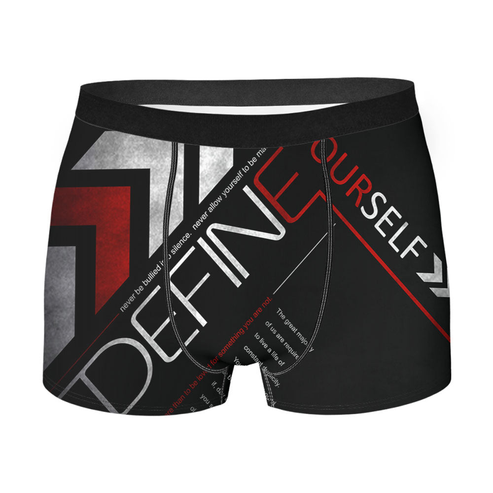 Define Yourself Red Men'S Boxer Briefs