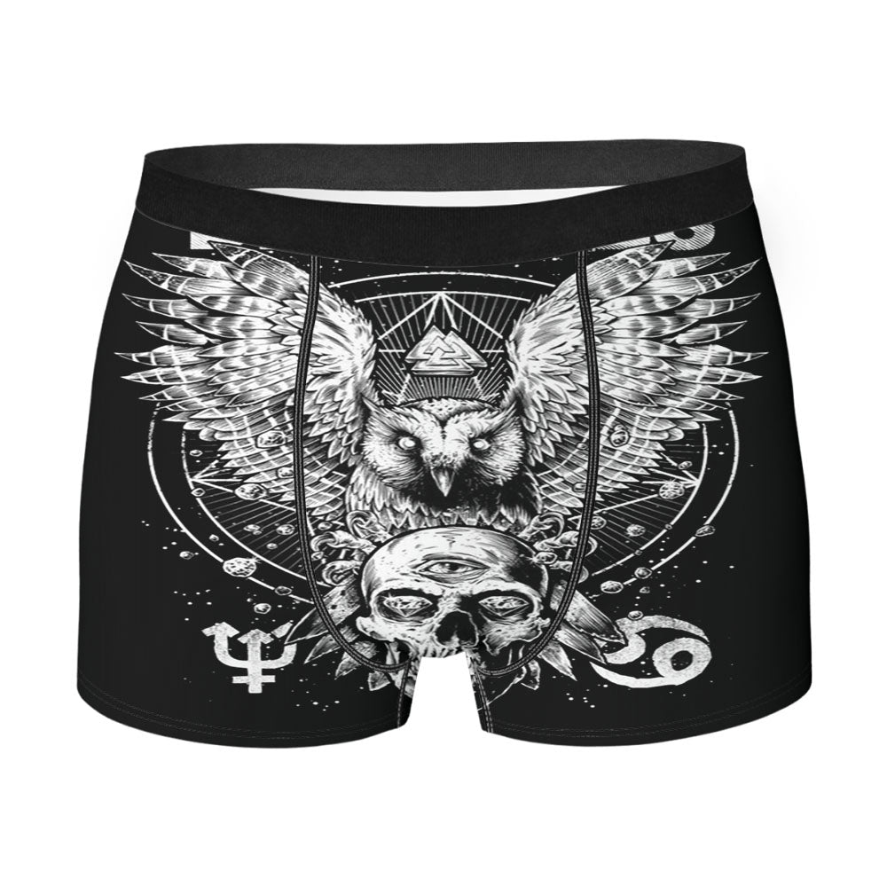 Detones Owl Skull Men'S Boxer Briefs