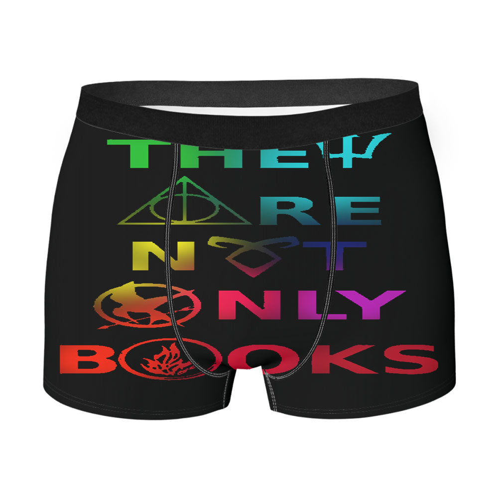 Divergent Hunger Game Harry Potter Book Quotes Men'S Boxer Briefs