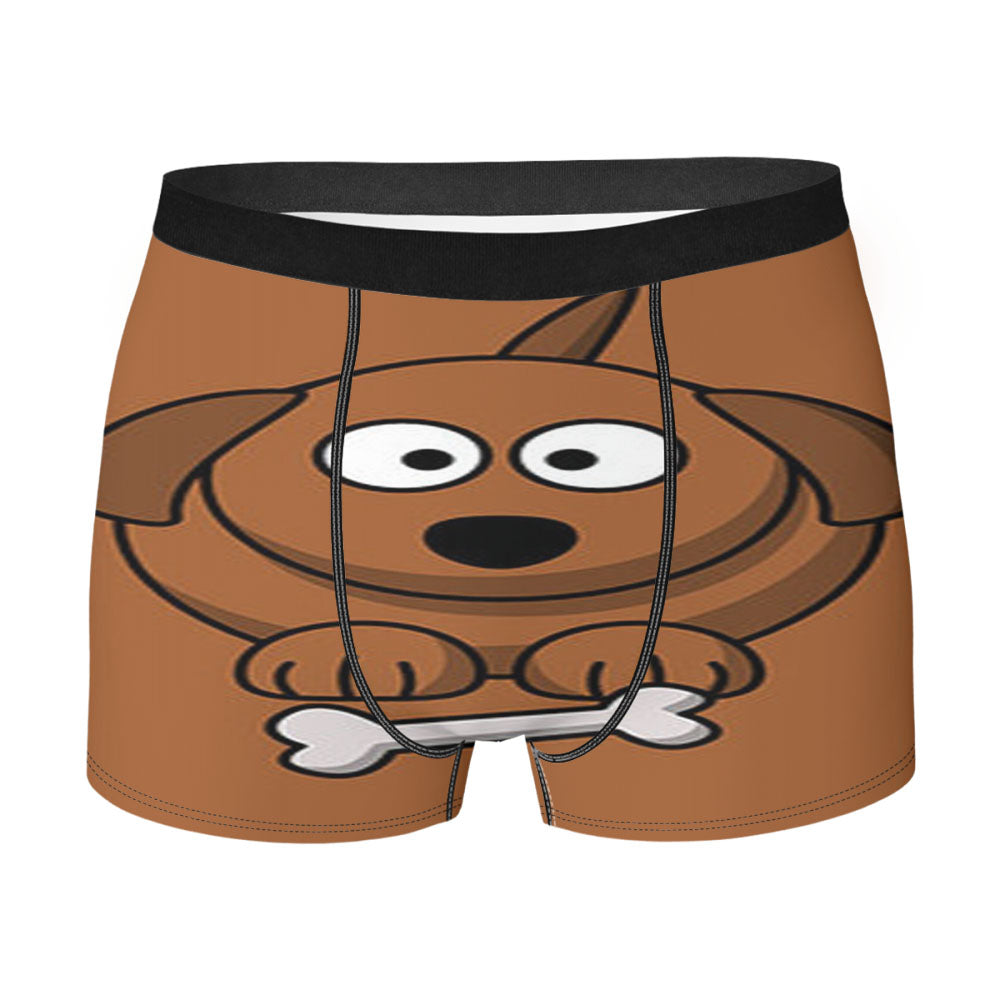 Dog Clip Art With Bone Men'S Boxer Briefs