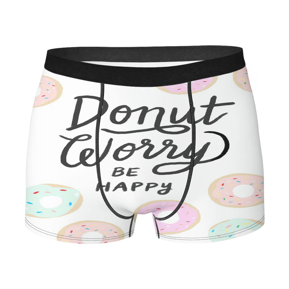 Donut Worry Be Happy Men'S Boxer Briefs