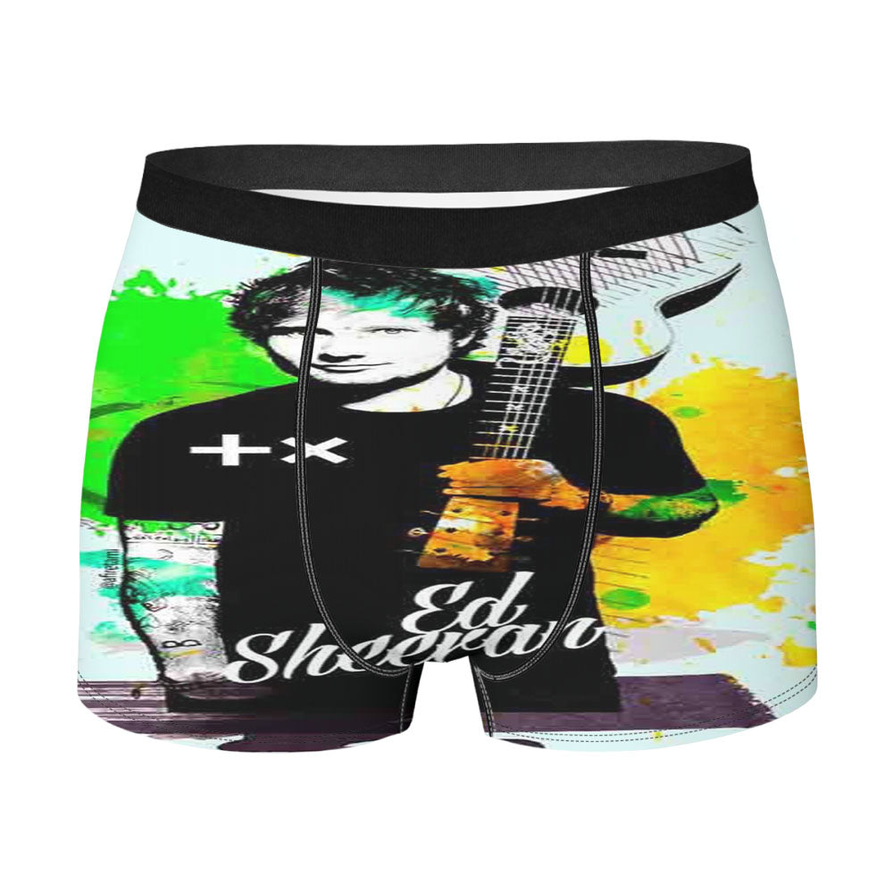Ed Sheeran Poster Afiretami Men'S Boxer Briefs
