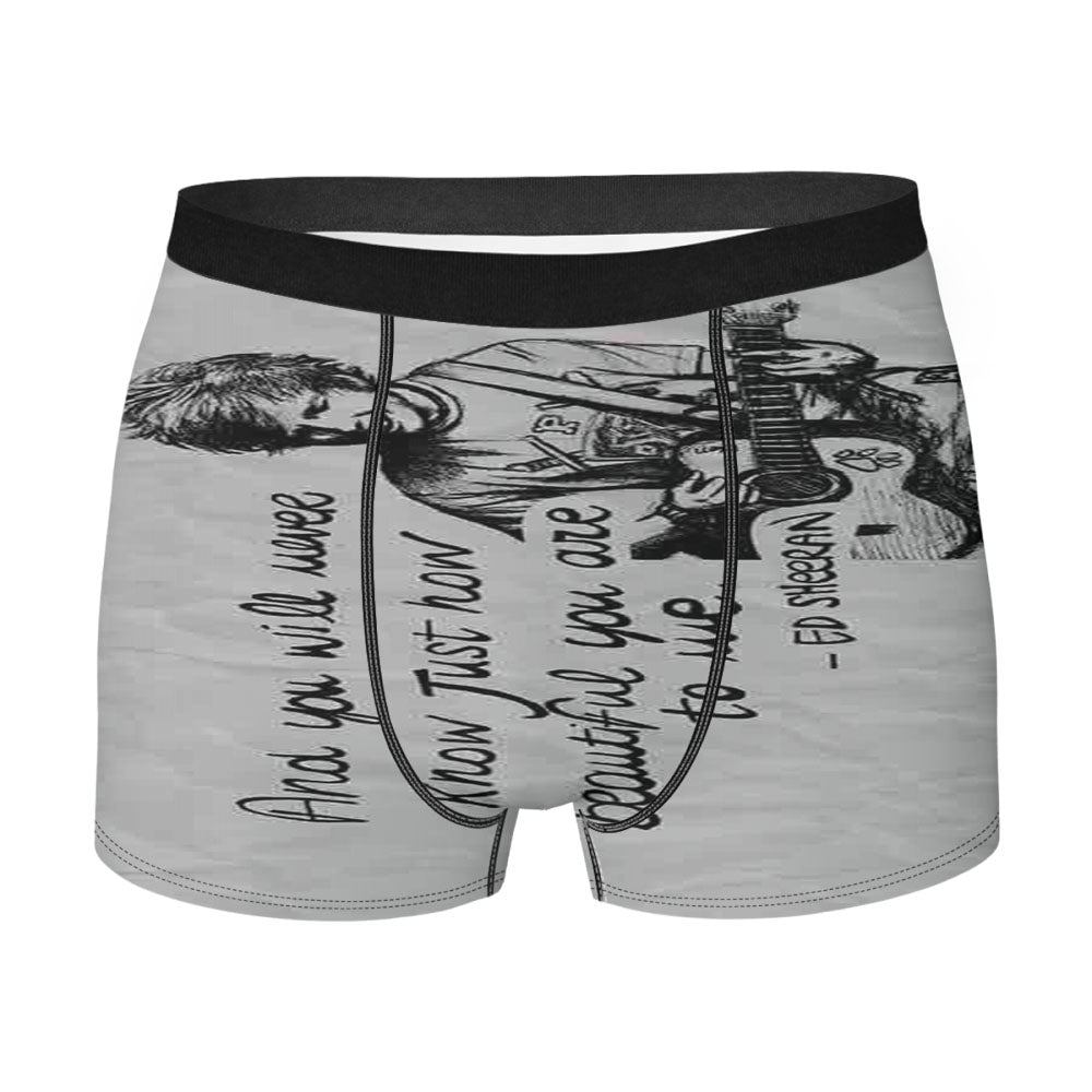 Ed Sheeran Quote And You Will Never Know Men'S Boxer Briefs