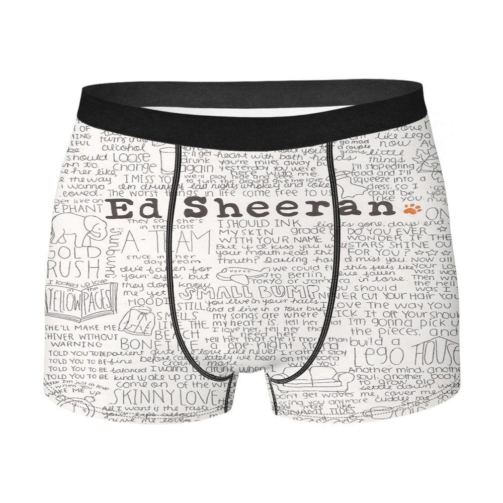 Ed Sheeran Quotes 3 Men'S Boxer Briefs