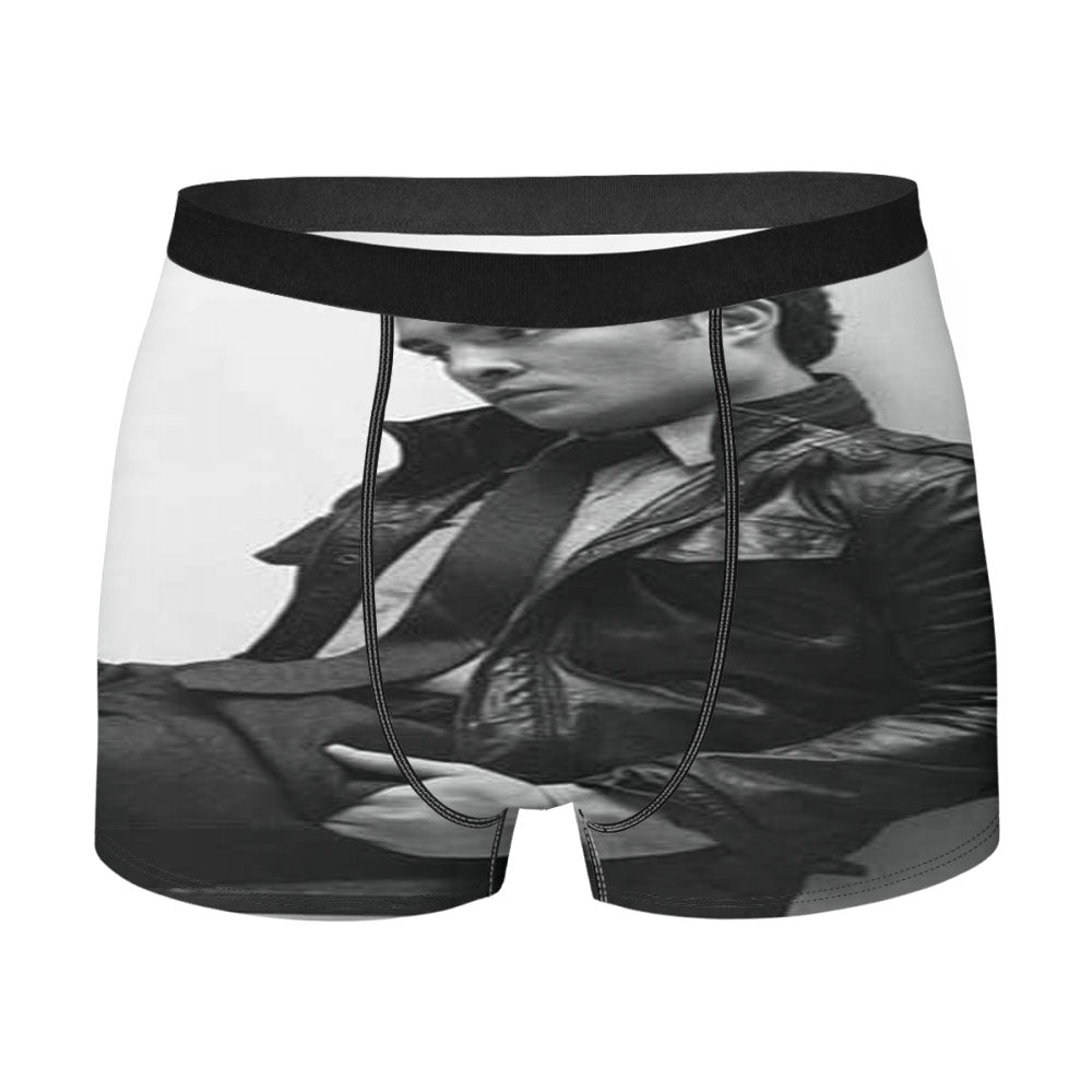 Ed Westwick Leather Jacket Men'S Boxer Briefs