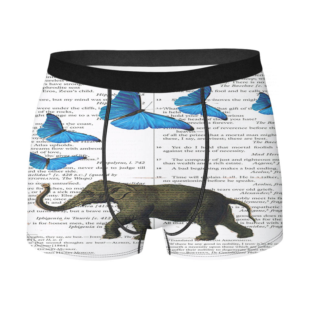 Elephant And Butterflies Men'S Boxer Briefs