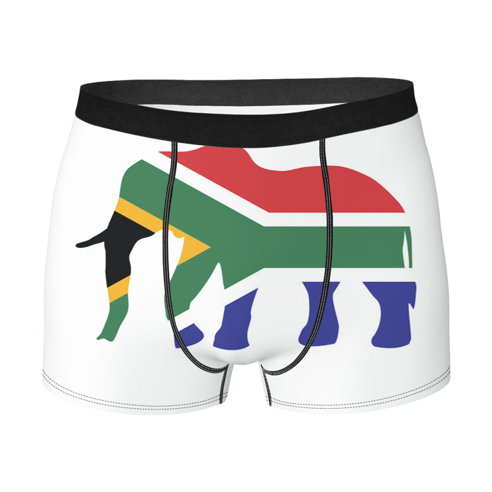 Elephant South Africa Flag Men'S Boxer Briefs