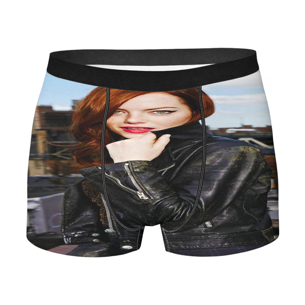 Emma Stone Black Jacket Men'S Boxer Briefs