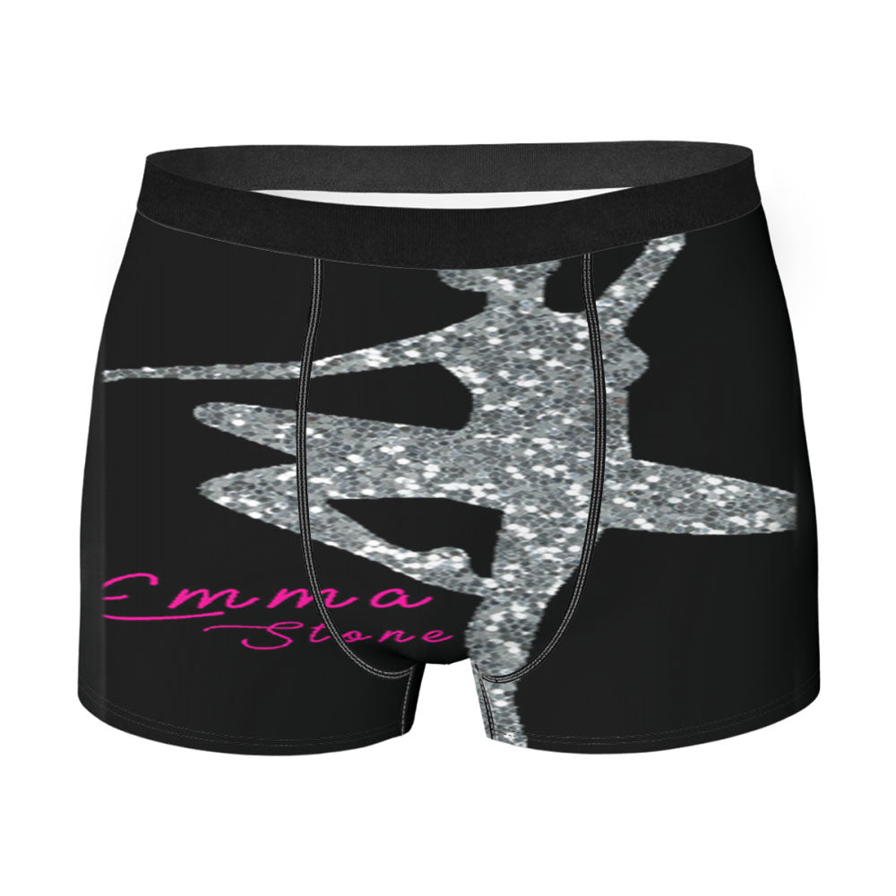 Emma Stone La La Land Art Glitter Silver Art Men'S Boxer Briefs