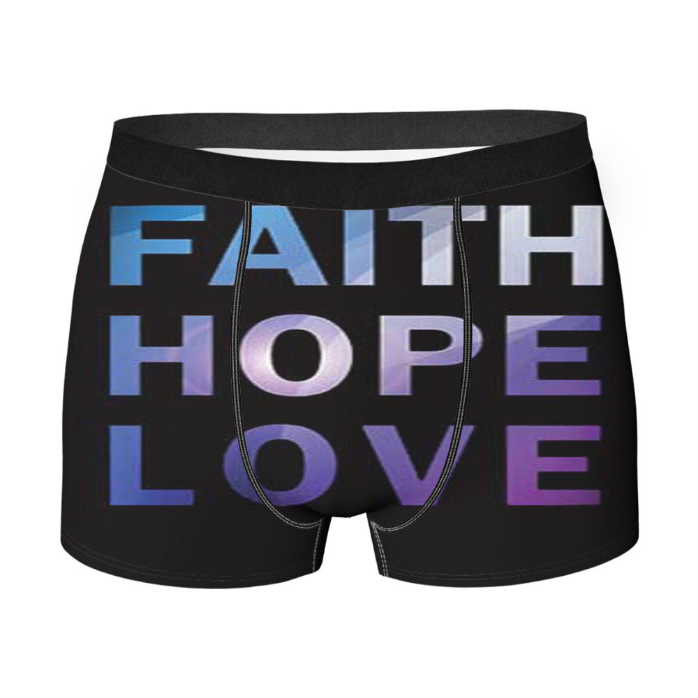 Faith Hope Love Mask Men'S Boxer Briefs