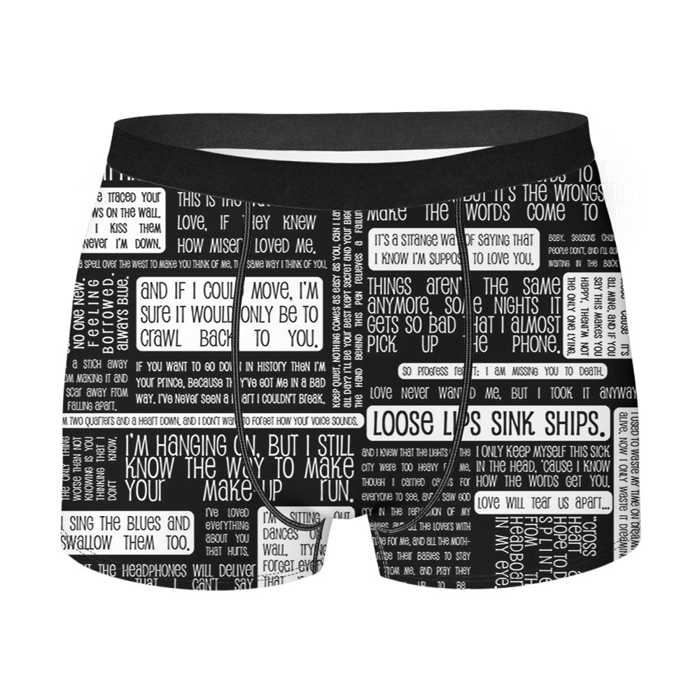 Fall Out Boy Lyric Case Men'S Boxer Briefs