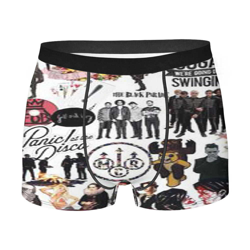 Fall Out Boy Panic At The Disco The 1975 Men'S Boxer Briefs