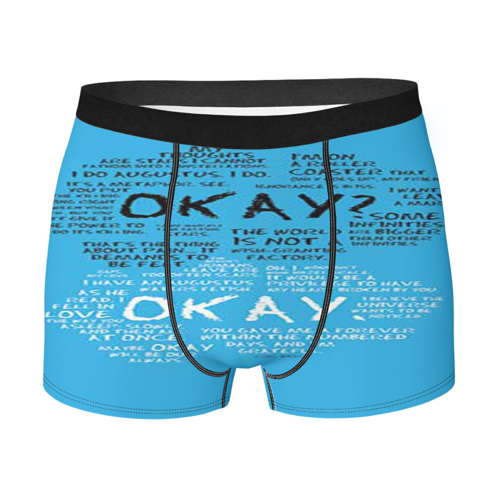 Fault In Our Stars Okay Blues Men'S Boxer Briefs