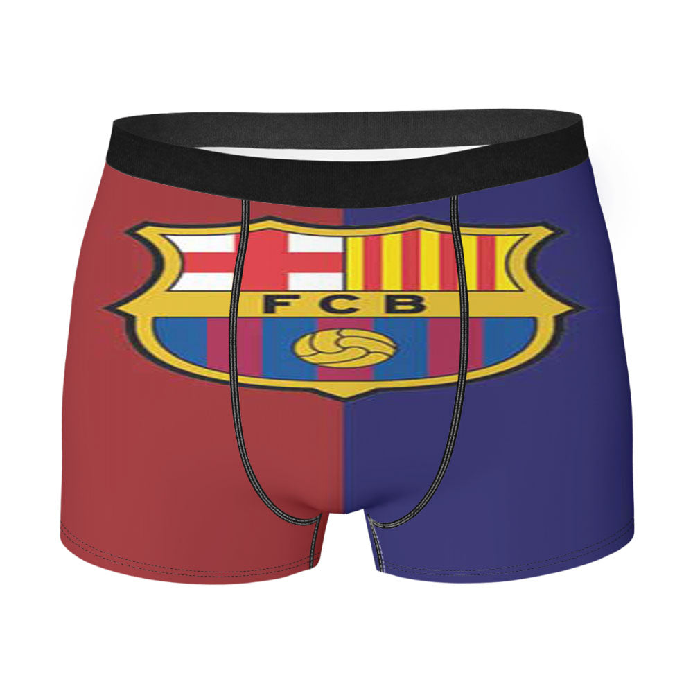Fcb Crest Split Plain Men'S Boxer Briefs