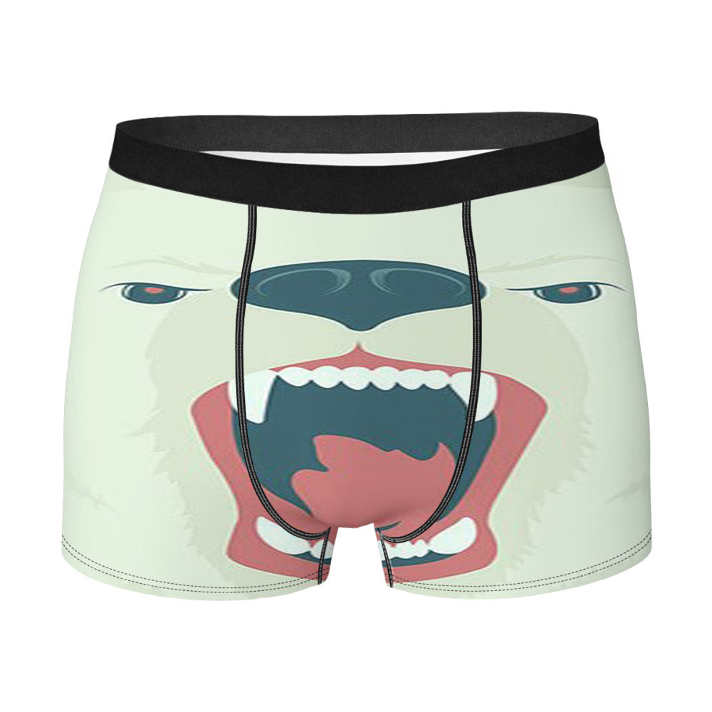 Fierce Polar Bear Winter Cartoon Men'S Boxer Briefs