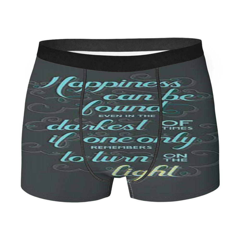 Finding Happiness Quote Men'S Boxer Briefs