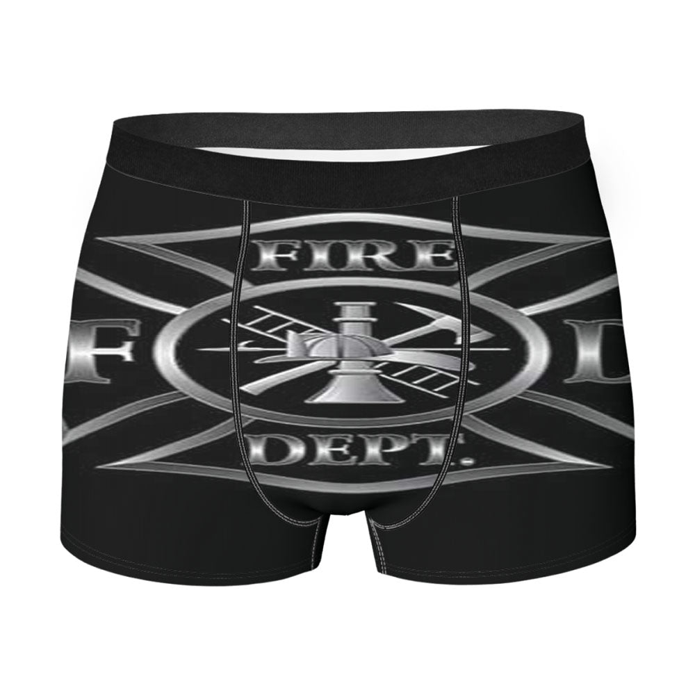 Firefighter Silver Crest Men'S Boxer Briefs