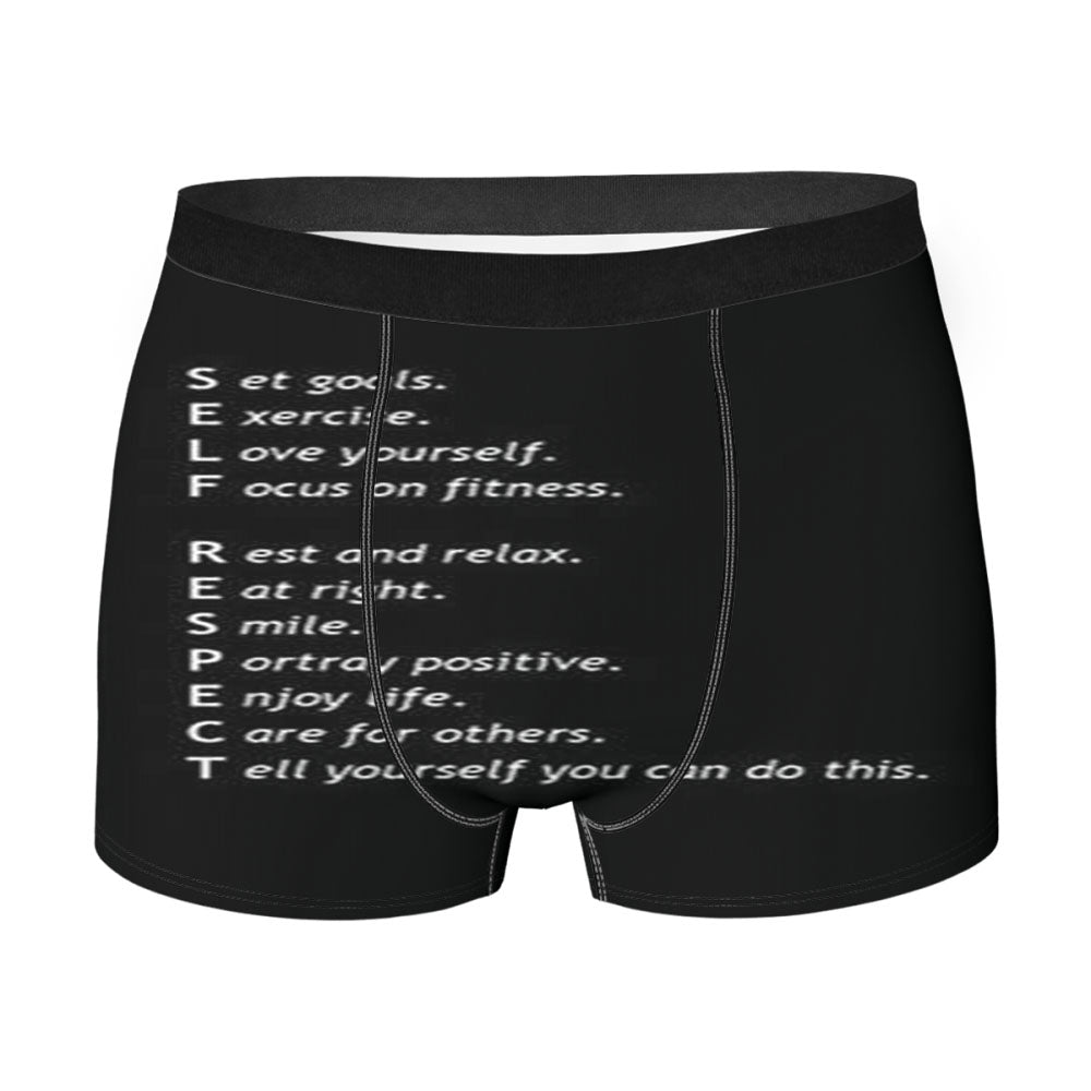 Fitness Quote Self Respect Men'S Boxer Briefs
