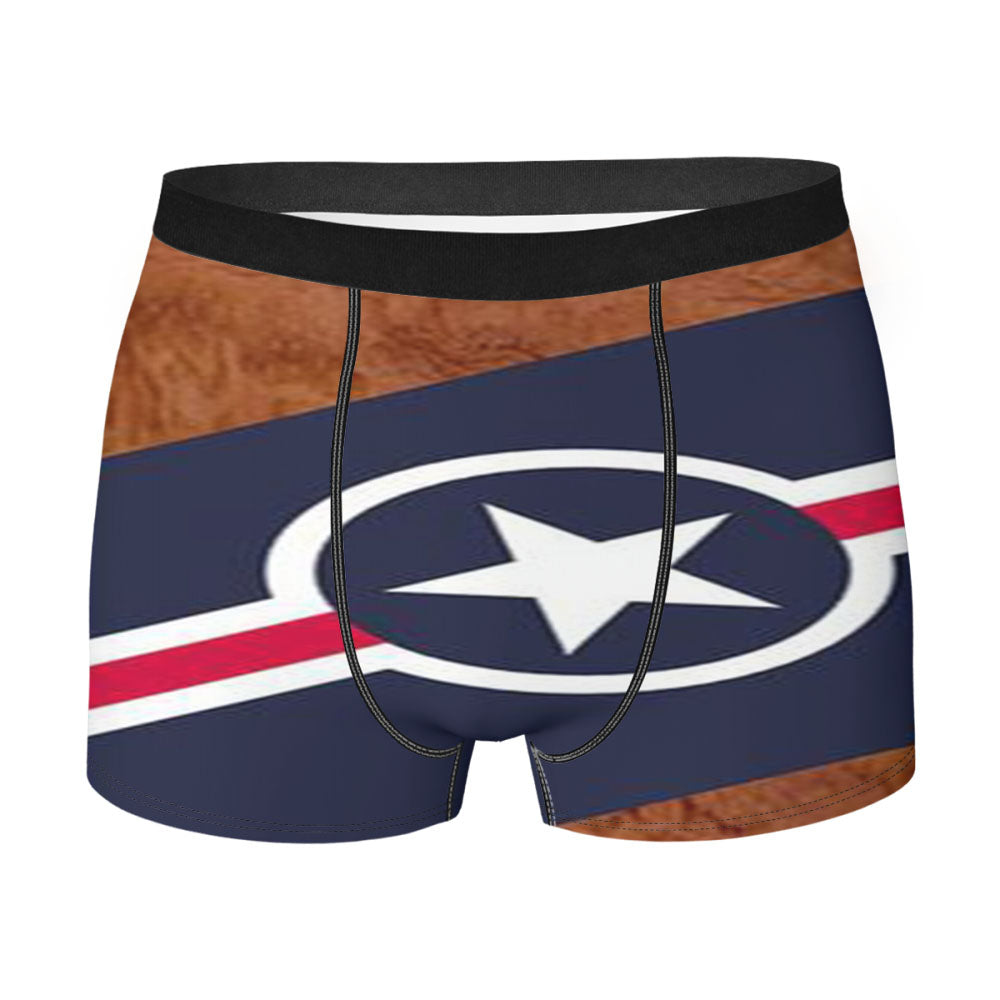 Flag Us Born Wood Men'S Boxer Briefs