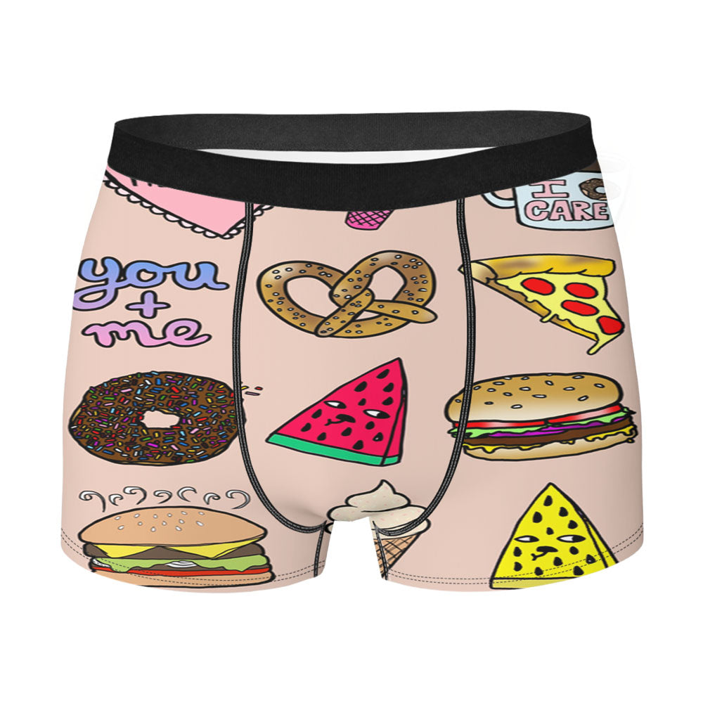 Food Pizza And Hamburger Men'S Boxer Briefs