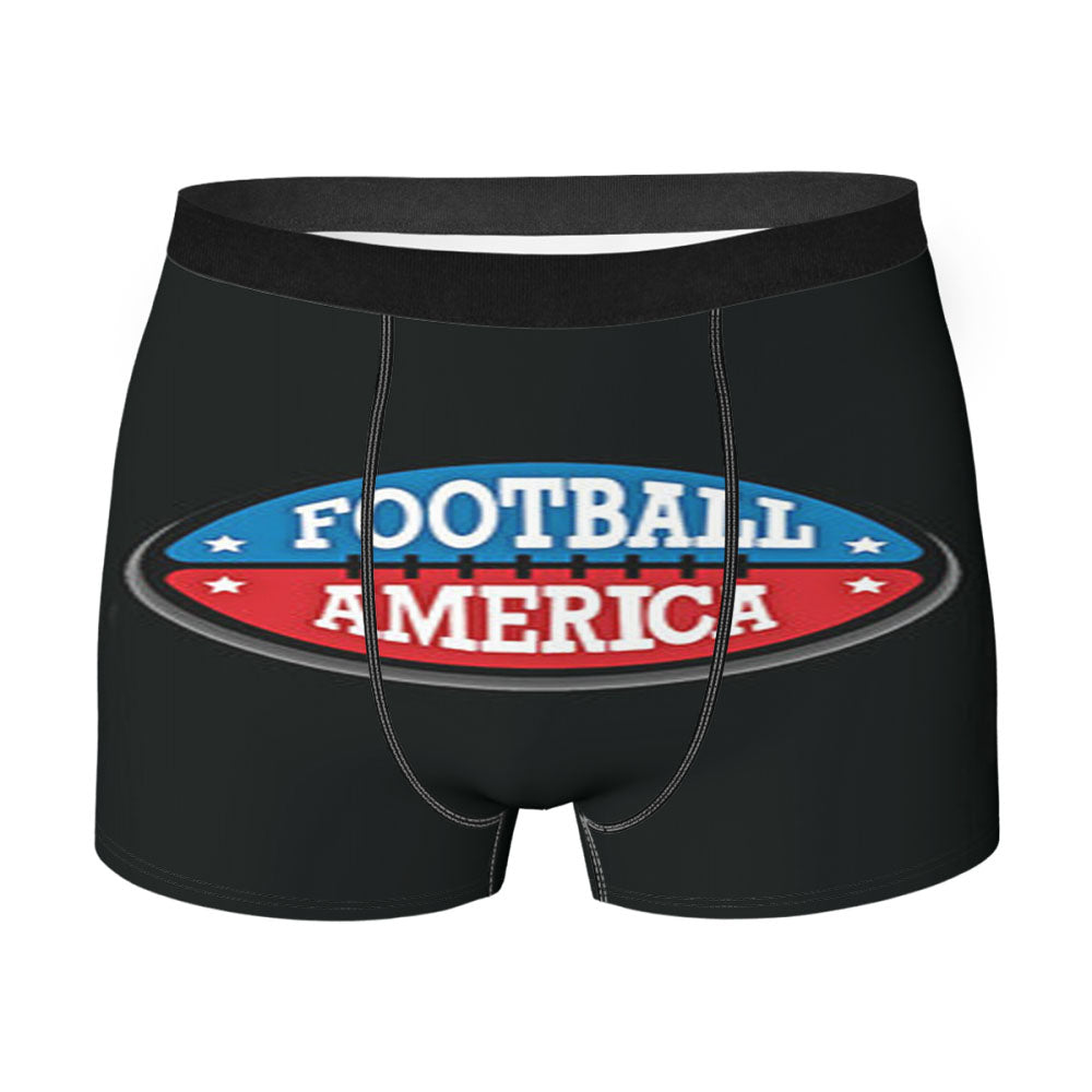 Football America Black Men'S Boxer Briefs
