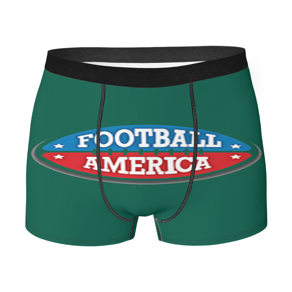 Football America Green Men'S Boxer Briefs