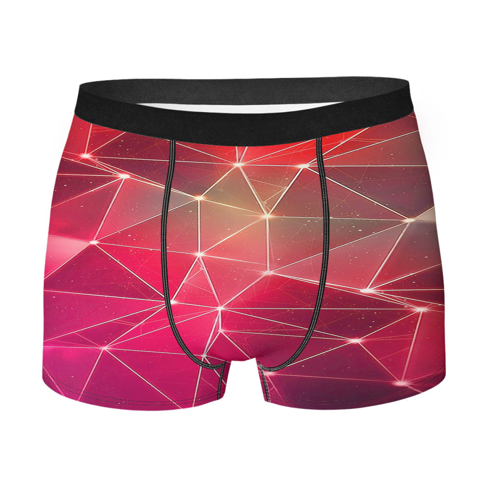 Galaxy New Red Men'S Boxer Briefs