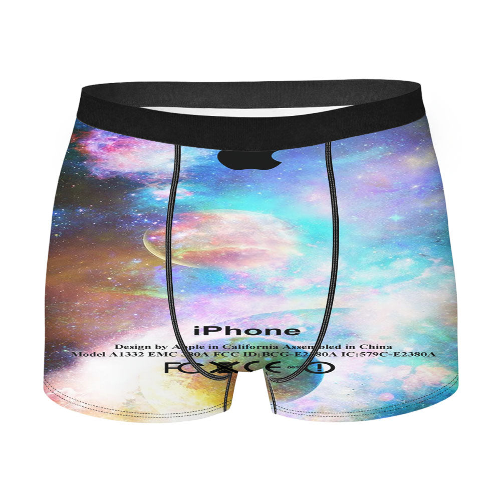 Galaxy Space Apple Men'S Boxer Briefs