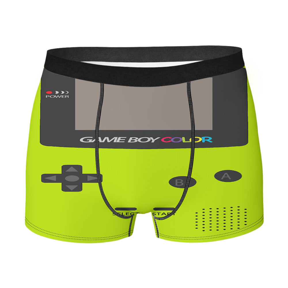Gameboy Green Color Men'S Boxer Briefs