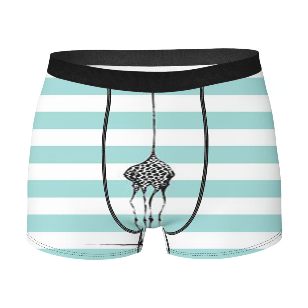 Giraffe Skinny And Stripes Men'S Boxer Briefs