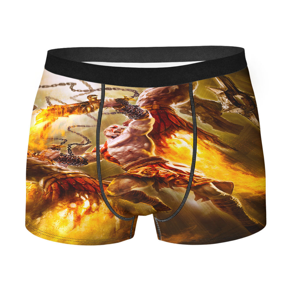 God Of War Kratos Fight Men'S Boxer Briefs