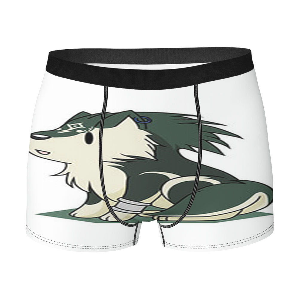 Green Fox Cartoon Men'S Boxer Briefs