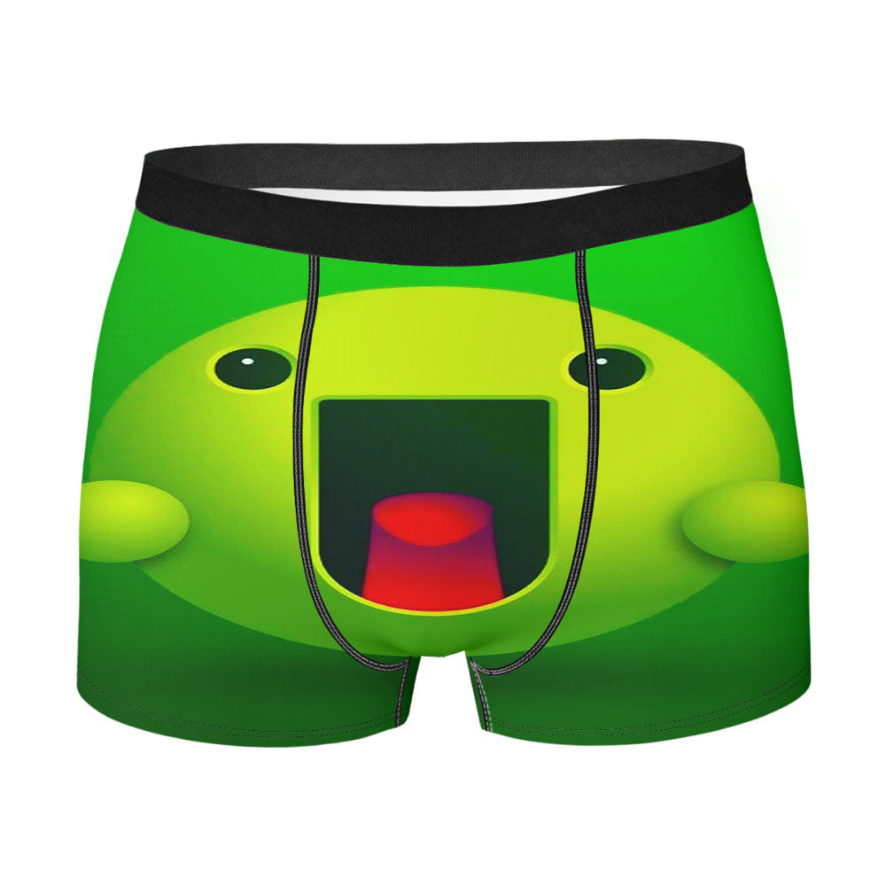 Green Smiley Men'S Boxer Briefs