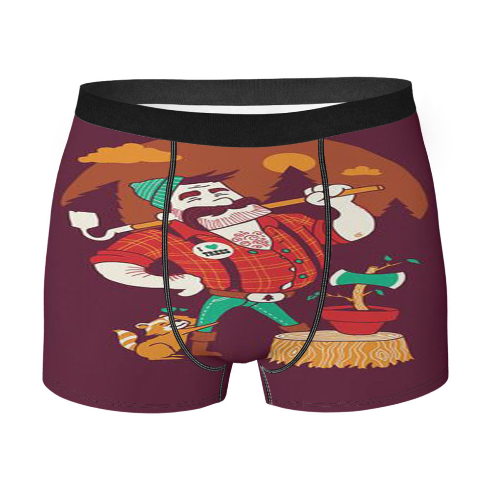 Green Thumberjack Men'S Boxer Briefs