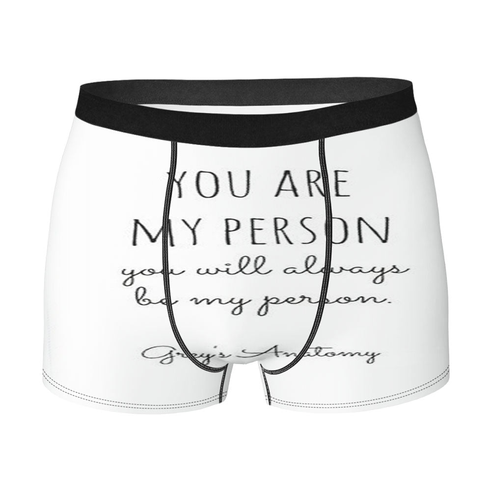 Grey'S Anatomy You Are My Person Quotes Men'S Boxer Briefs