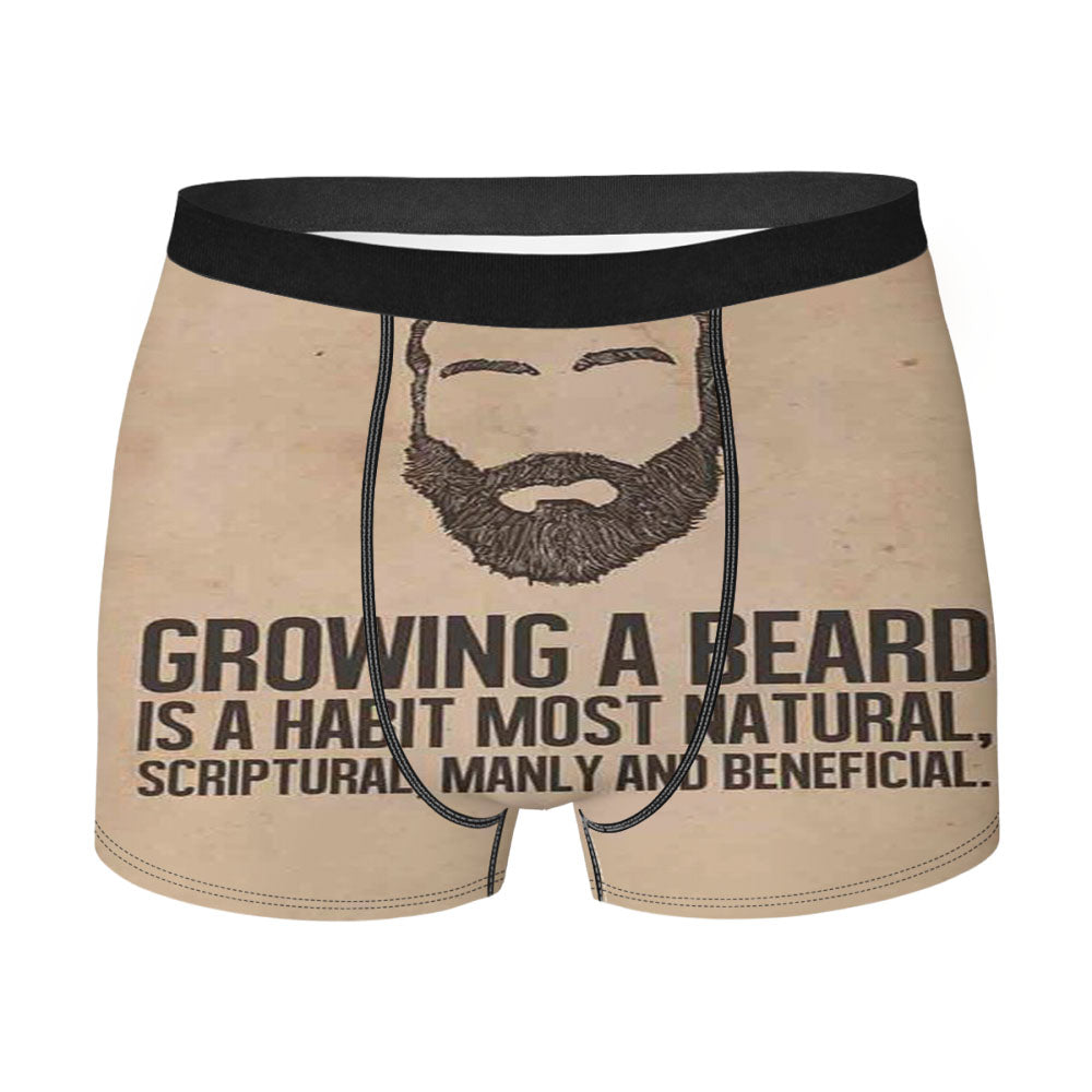 Growing A Beard Quotes Men'S Boxer Briefs