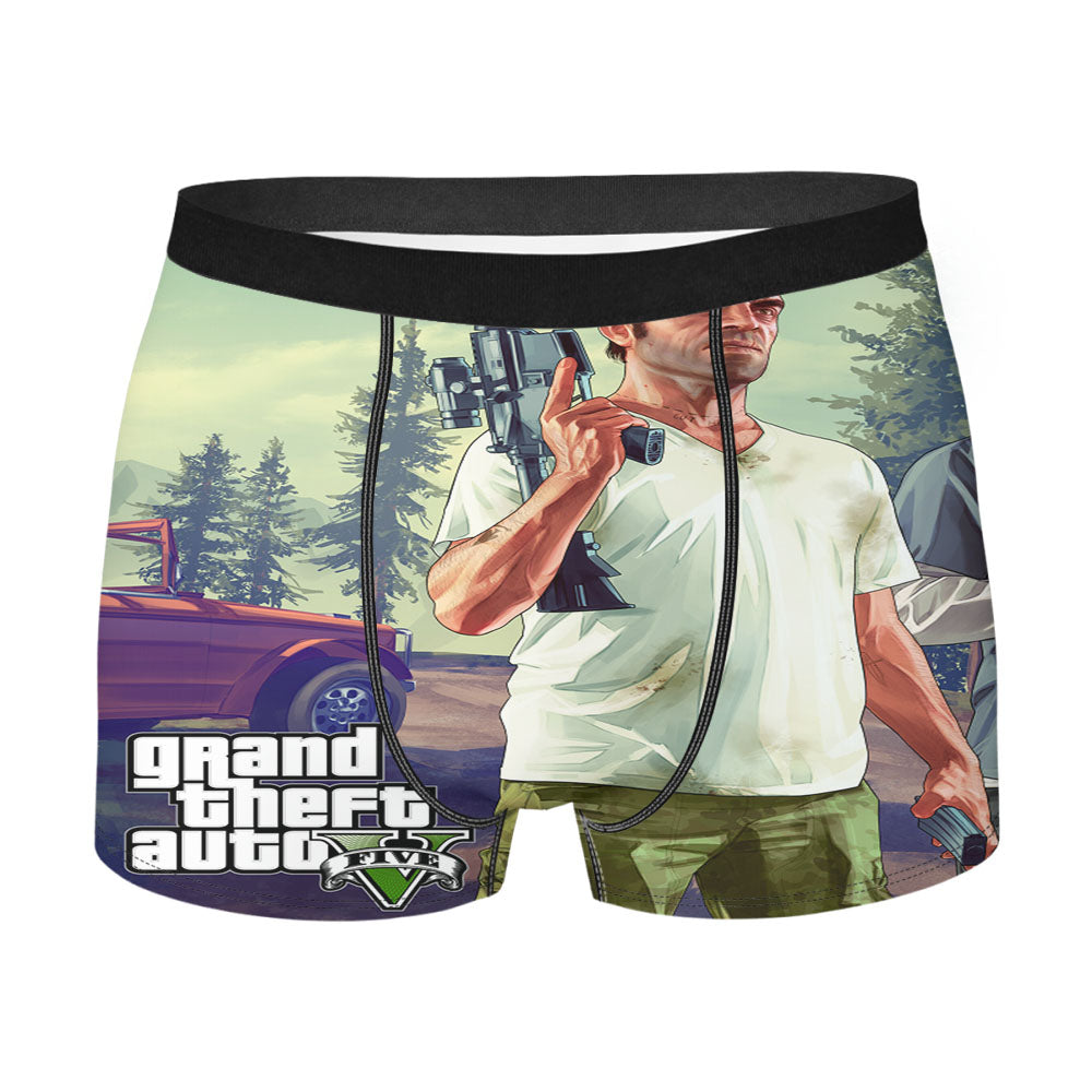 Gta Five Men'S Boxer Briefs