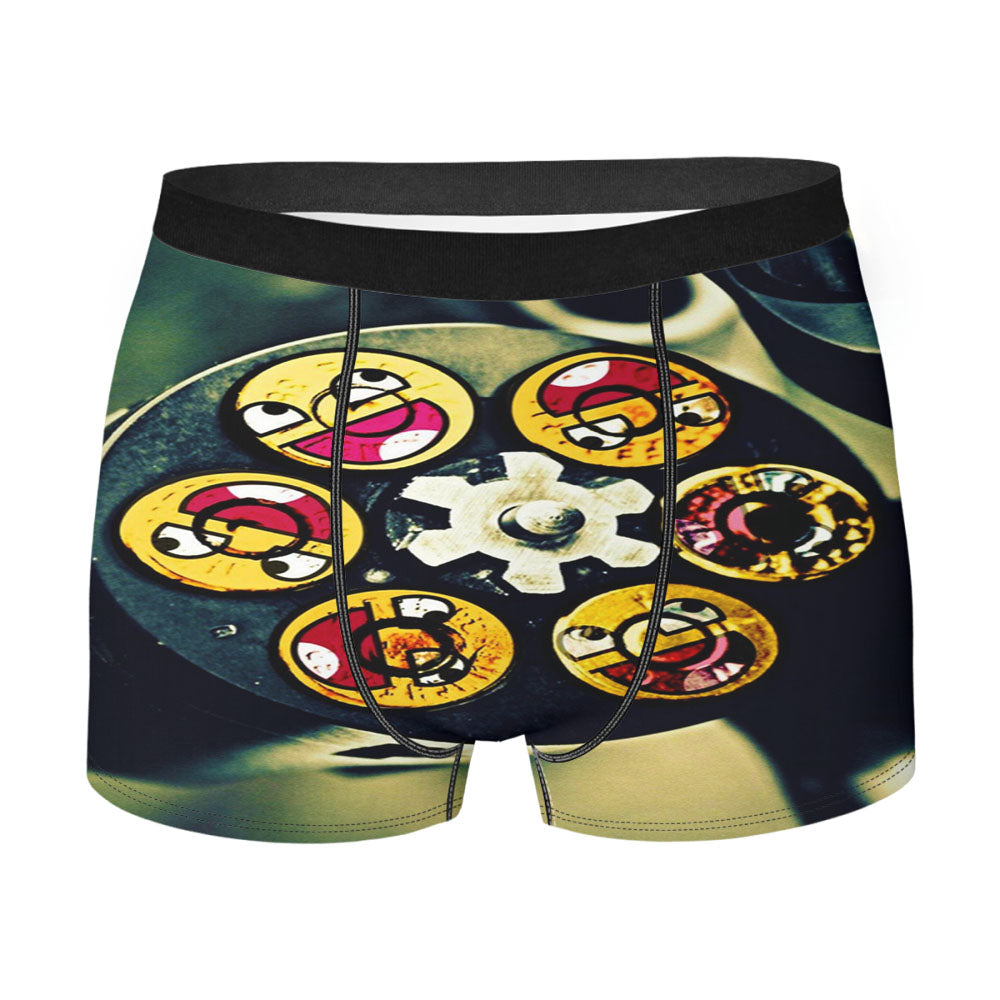 Gun Smiley Bullets Men'S Boxer Briefs