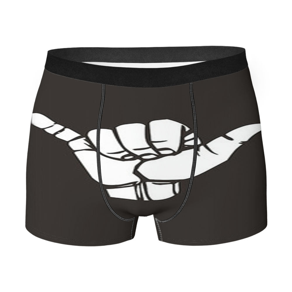 Hang Loose Hand Sign Gray Men'S Boxer Briefs